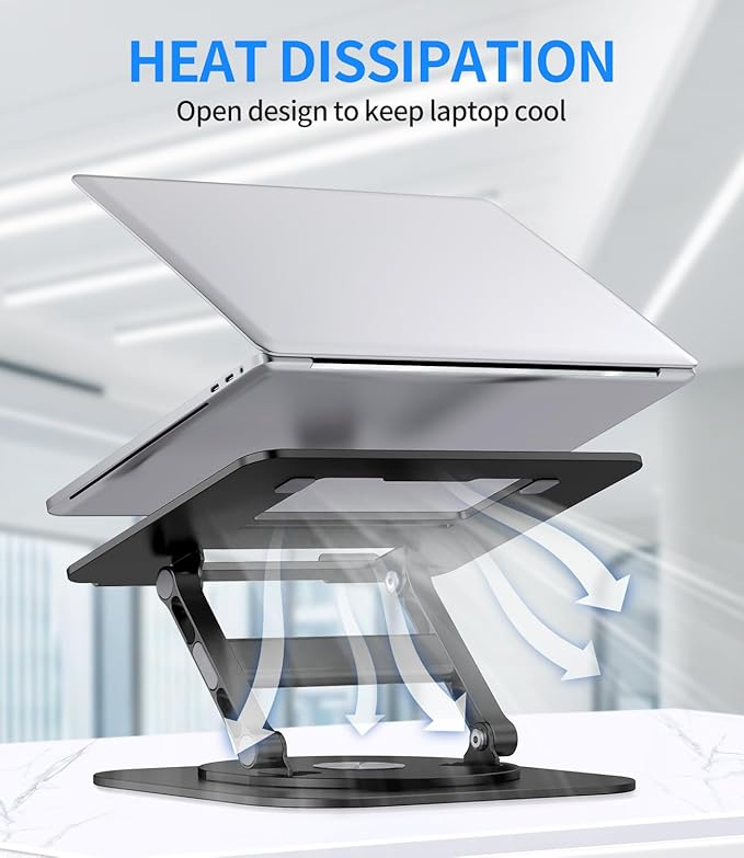 Adjustable Laptop Stand with 360 Rotating Base, Stable Computer Stand - Image 6