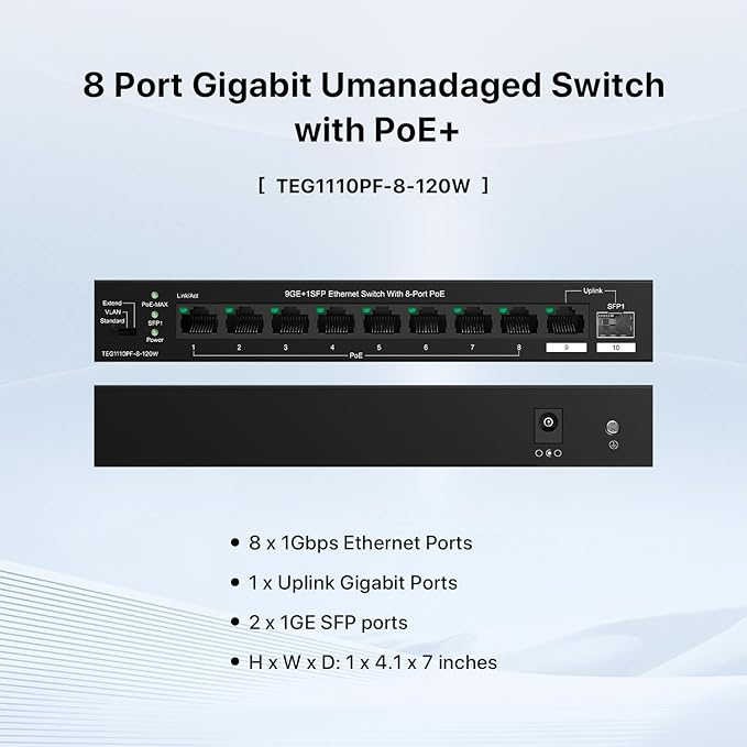 Tenda TEG1110PF Unmanaged PoE Switch - Image 2