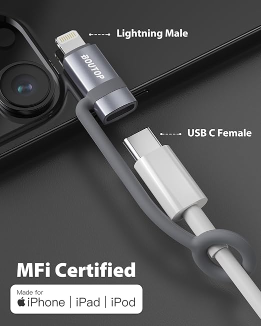 USB C to Lightning Adapter Support 36W PD Fast Charging - Image 4
