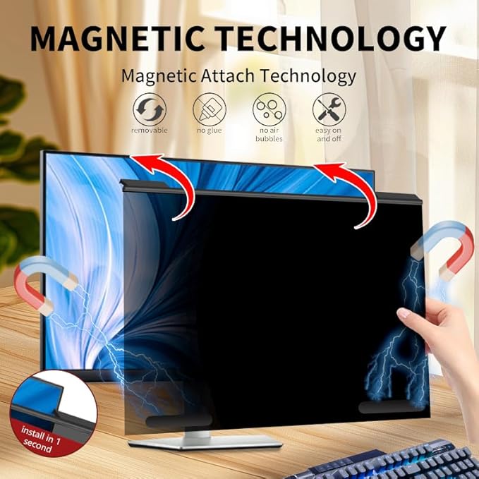 Magnetic Hanging Computer Privacy Screen Filter - Image 3