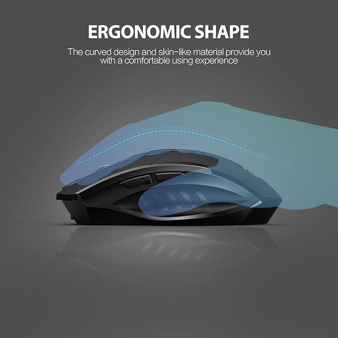 INPHIC Wireless Mouse Rechargeable, Upgraded Visible Battery, 2400 DPI - Image 7