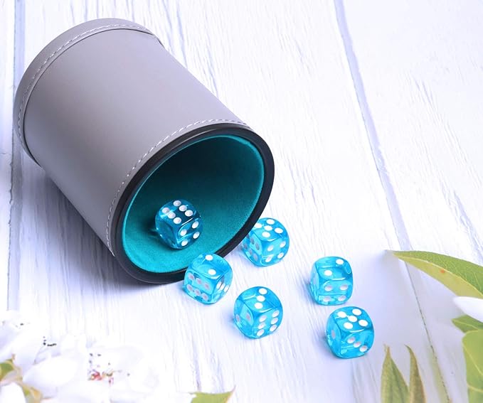 Dice Cup Set PU Leather and Felt-Lined, Quiet Shaking - Image 7