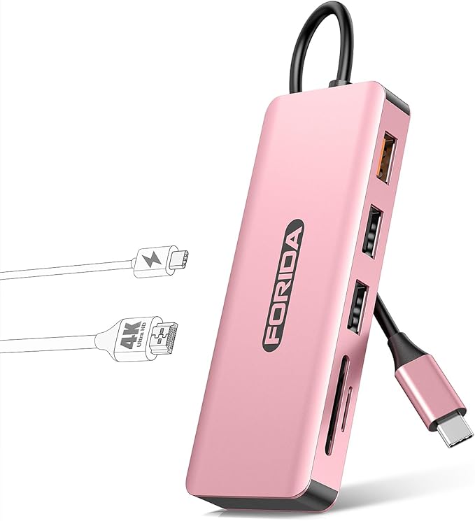 USB C Hub, 7 Ports USB C MultiPort Adapter by FORIDA-Besttecforusbhubdockingstation
