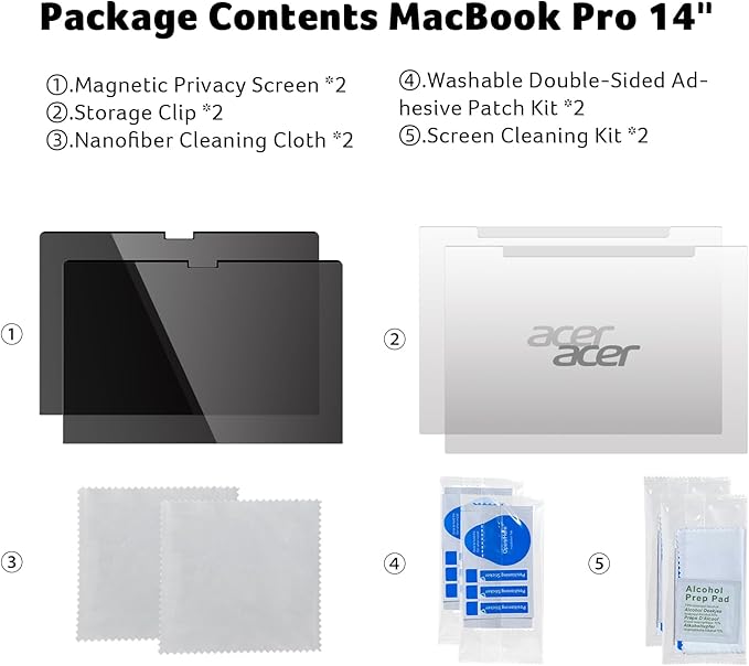 acer Laptop Privacy Screen for MacBook Pro 14 Inch, Eye Protection Anti - Image 7