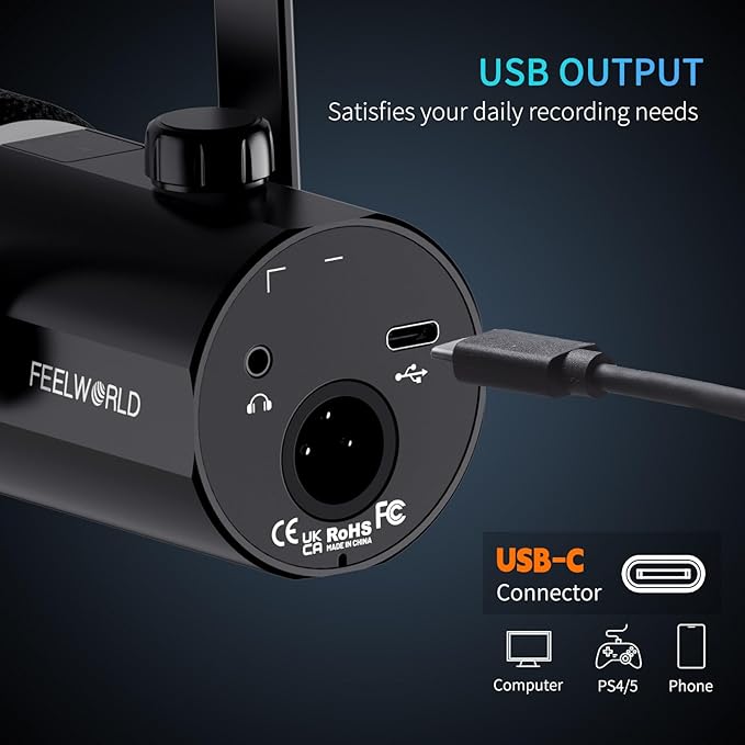 FEELWORLD PM1 XLR USB Dynamic Microphone Gifts - Image 4