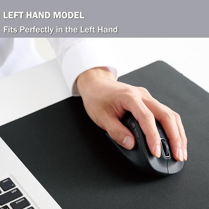 ELECOM Left Hand Wireless Ergonomic Mouse, 2.4GHz - Image 2