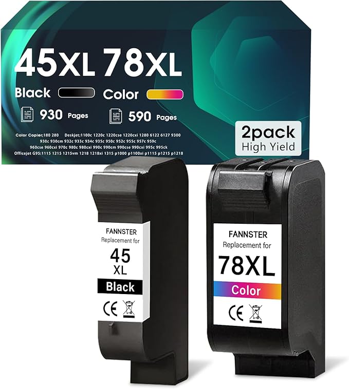 45 78 Ink Cartridge Combo Pack Compatible by Fannster
