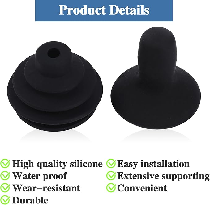 4 Pcs Wheelchair Joystick Button Cap Joystick Controller Knob and Gaiter Black - Image 6