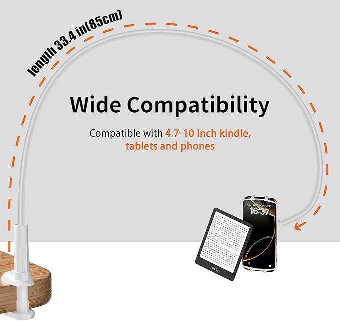 Gooseneck Kindle Holder for Reading in Bed - Image 6