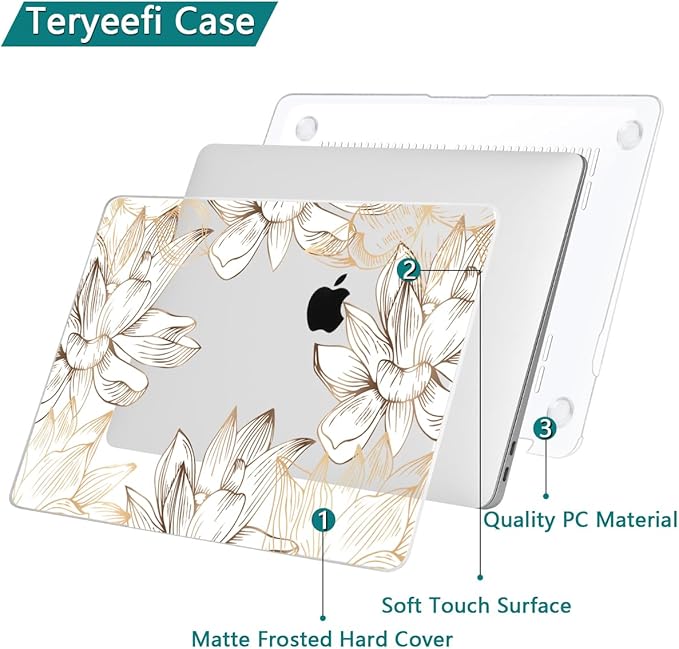 Teryeefi for MacBook Air 13 inch Case M1 2021 2020 2019 2018 Release, Plastic - Image 5