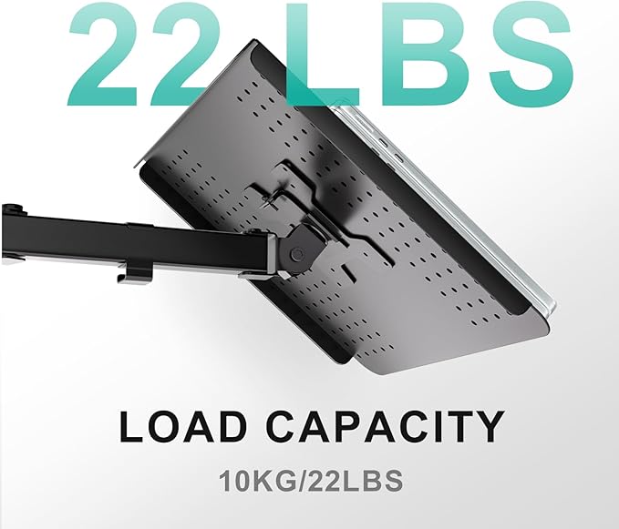 WALI Laptop Tray Desk Mount for 17inch Notebook, Fully Adjustable Laptop Arm up - Image 5