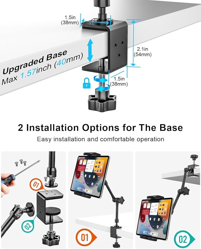 Aluminum Tablet Stand Holder for Desk Mount - Image 4