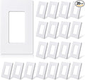 ELEGRP Matte White 1-Gang Screwless Decorative Wall Plates, Standard Size by ELEGRP%7CELEGROUP