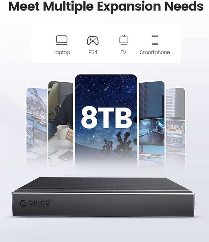ORICO Dual M.2 NVMe SATA SSD Enclosure, USB C to M2 Adapter - Image 6