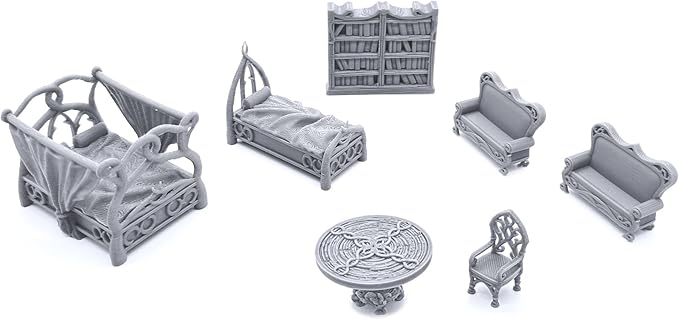 EnderToys Elegant Furniture by Printable Scenery, 3D Printed Tabletop RPG by EnderToys