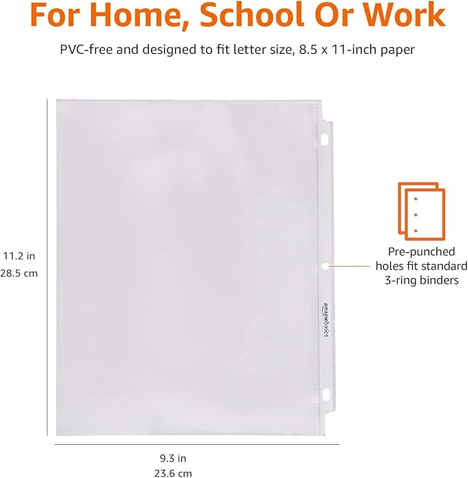 Amazon Basics Non-Glare Sheet Protector - Image 6