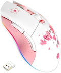 DAREU Sakura Pink Wireless Wired Gaming Mouse, Dual-Mode Rechargeable 6 by DAREUGAMINGDIRECT