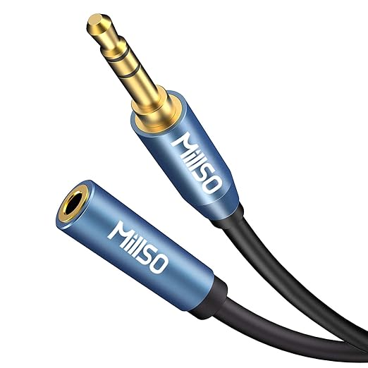 MillSO 3.5mm Headphone Extension Cable TRS 3.5mm Male to Female Stereo Audio by MillSO