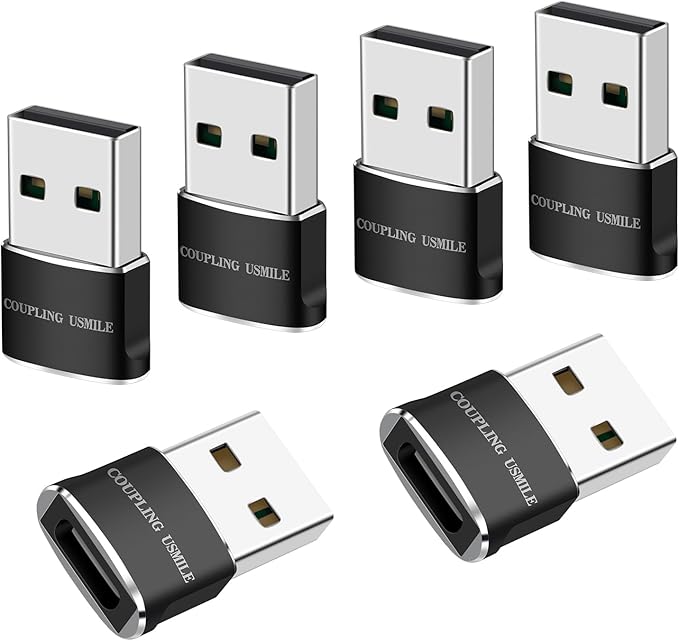 USB to USB C Adapter 6 packs for iPhone Fast Charging, Transfer and Type C OTG by Unknown