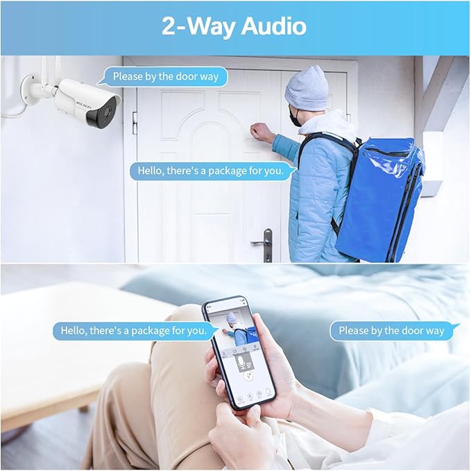 【130° Wide-Angle】 Outdoor Wireless Security Camera System, WiFi Video - Image 3