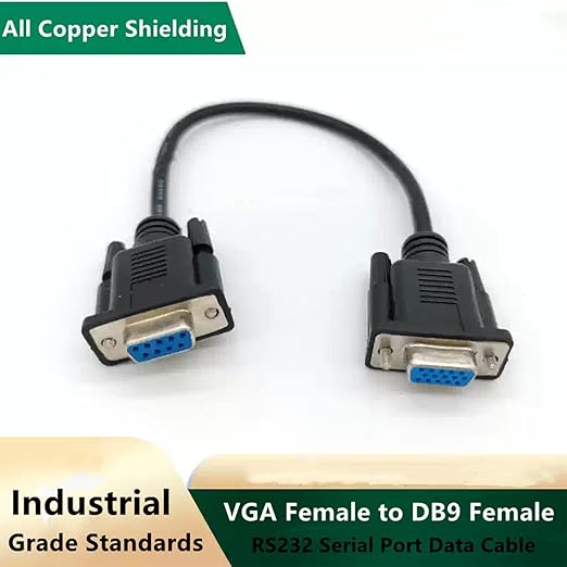 DB9 Female to VGA Female 15Pin Three-Row Signal Transmission Cable, VGA to DB9 - Image 3
