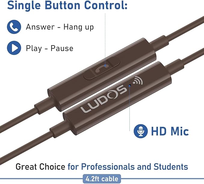 LUDOS Clamor USB C Headphones for iPhone 16 15 Pro Max Plus iPad Pro, 5 Years - Image 3