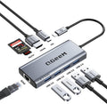 QGeeM USB C Hub Ethernet, 9 in 1 USB Type C Hub HDMI Multi-Port Converter by QGeeM