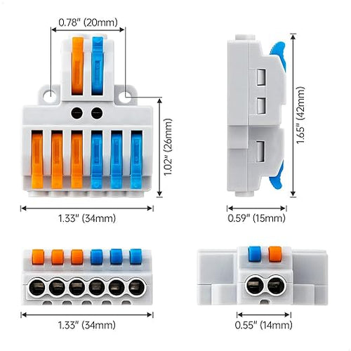 10PCS Lever Wire Connectors, Quick Wiring Cable Connectors, Compact Push-in - Image 2