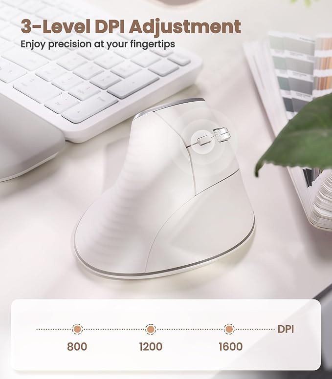 Nulea M510 Vertical Mouse Wireless, Ergonomic Mouse - Image 5