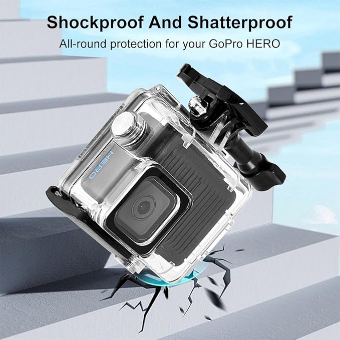 Waterproof Case for Go Pro Hero 4K, FotStdio 196ft/60m Underwater Diving - Image 5