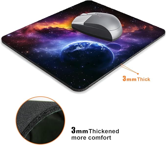 Nebula Galaxy Space Mouse Pads for Desk, Portable Wireless Computer Mouse pad - Image 3