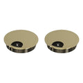 2 Pack Desk Grommet 2-1/8 Inch 53mm, Zinc Alloy Computer Desk Wire Hole Cover by Unknown