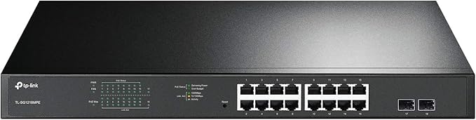 TP-Link TL-SG1218MPE 16 Port Gigabit Switch Easy Smart Managed 16 PoE+ @250W by TP-Link