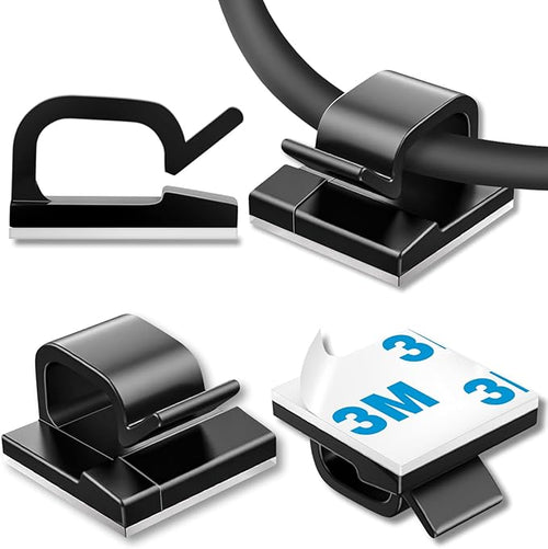 100 Pcs Cable Clips, Adhesive Cable Organizer Cord Holder Wire Clip Wire by suoundey