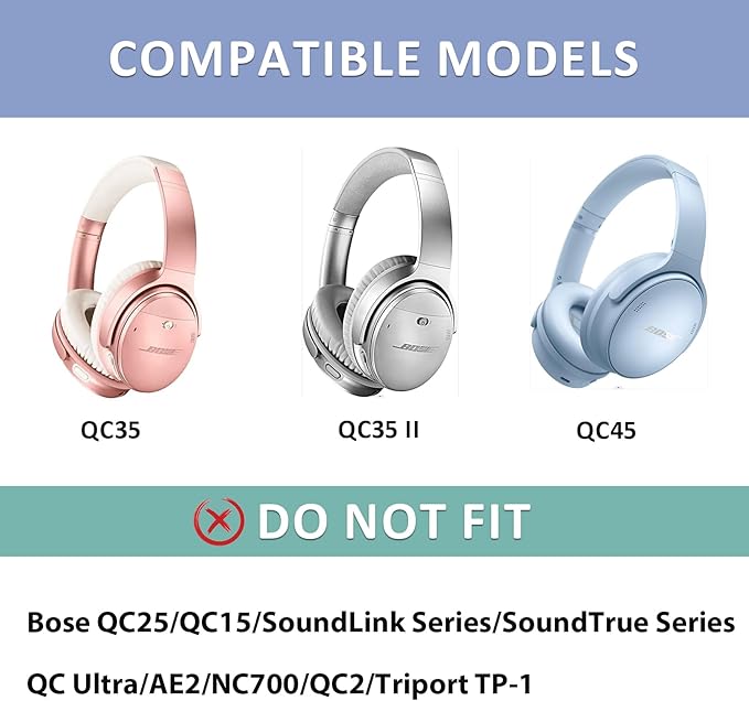 Replacement Headband Pad for Bose QuietComfort 45 QC35 QC35 II Headphones - Image 4