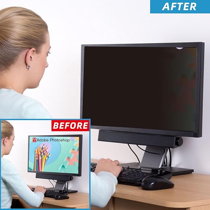2-PACK 21.5 inch Computer Privacy Screen Filter Suitable - Image 4