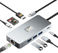 USB C Hub, 9 in 1 USB C to 4K@60HZ HDMI Multiport Adapter, RJ45 Gigabit Ethernet by Aplimln