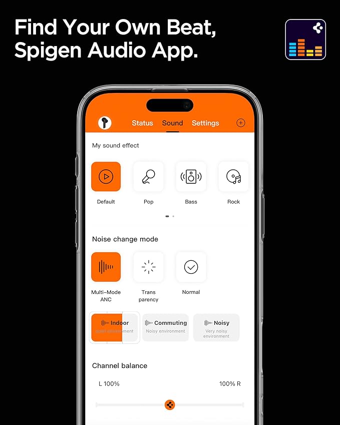 Spigen True Wireless Earbuds, Active Noise Cancellation Bluetooth Headphones - Image 3