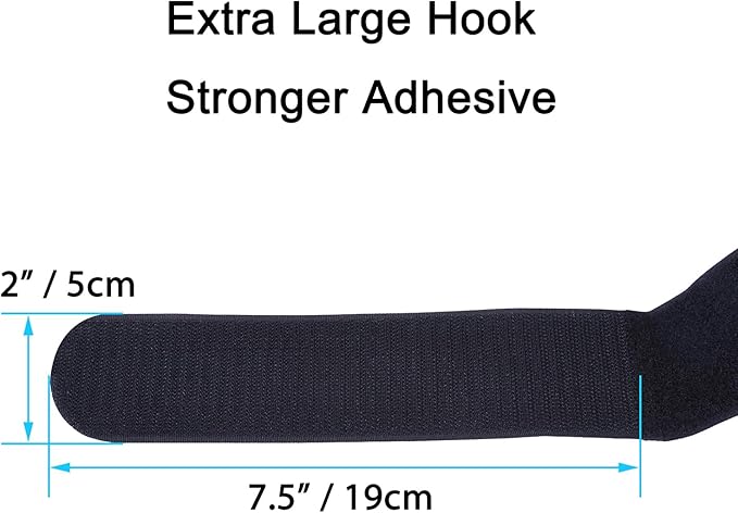 Extra Large 4 Pack 2 x 37 Inches Hook and Loop Strap, Reusable Fastening Cable - Image 7