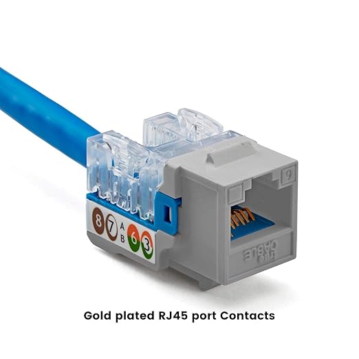 trueCABLE Cat6 Keystone Jack, Unshielded, 90 Degree Punch-Down, PoE++ 100W - Image 6