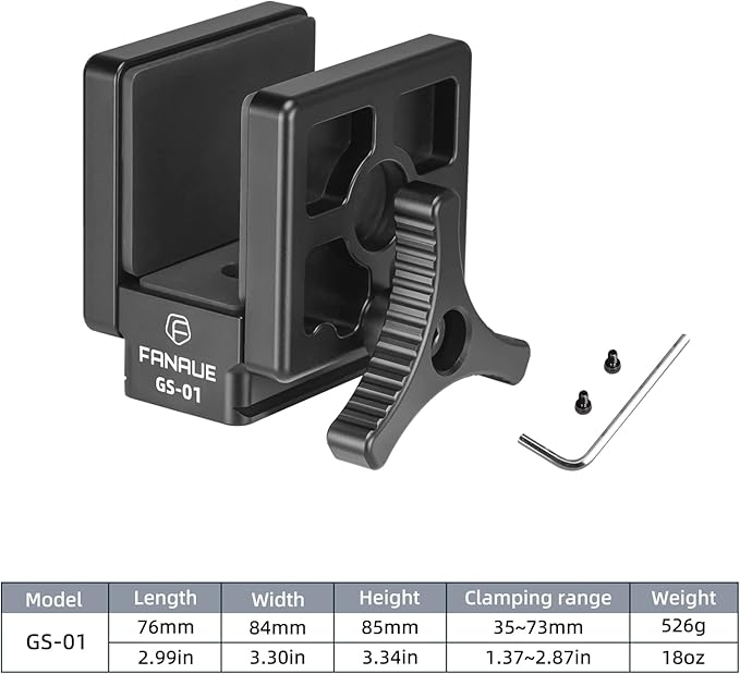 FANAUE GS-01Arca Swiss Rifle Saddle Mount, Hunting Tripod Clamp - Image 8