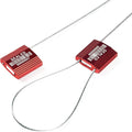 100 Red Steel Cable Seals With Barcode by LeadSeals