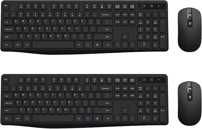 Wireless Keyboard and Mouse Combo, Lovaky 2.4G Full-Sized Ergonomic Keyboard by LovakyOfficeExpert