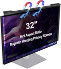 Magnetic Hanging Computer Privacy Screen 32 Inch, Removable Privacy Shield by Unknown