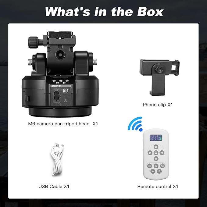 Soonpho M6 Auto Face Tracking Motorized Rotating Panoramic Tripod Head - Image 7