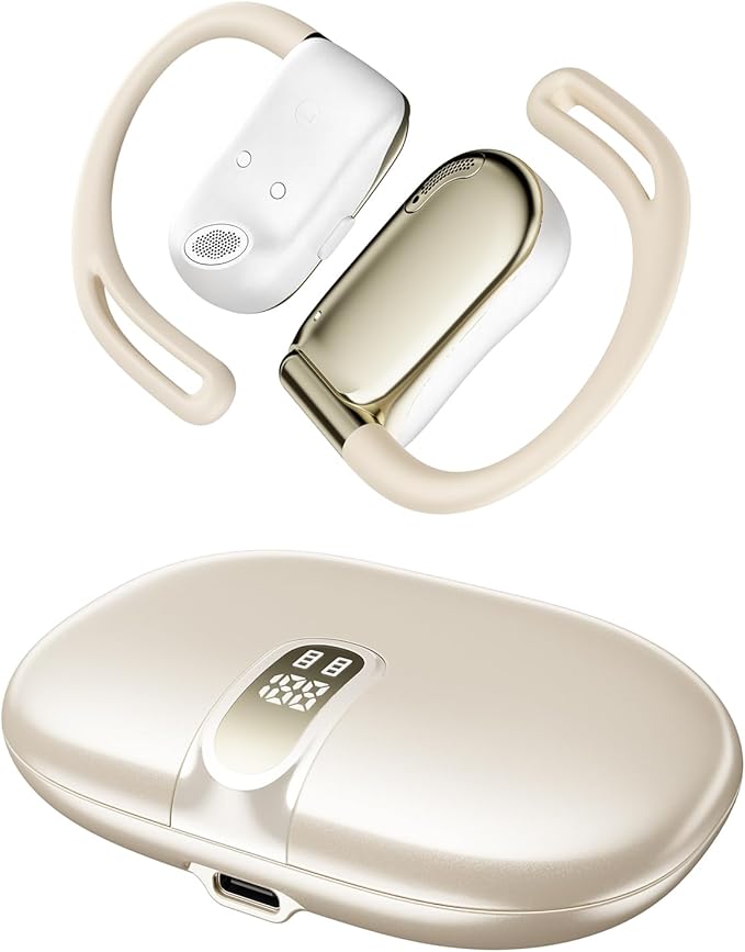 Open Ear Headphones, 0.28oz Lightweight Next-Gen Bluetooth 5.4 Air Conduction by HOME