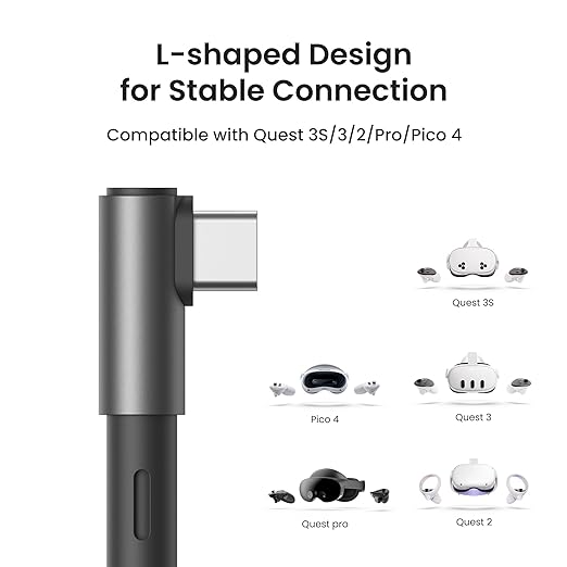 KIWI design Link Cable with Charging 16FT Compatible with Meta Quest 3s/3/2/ - Image 2