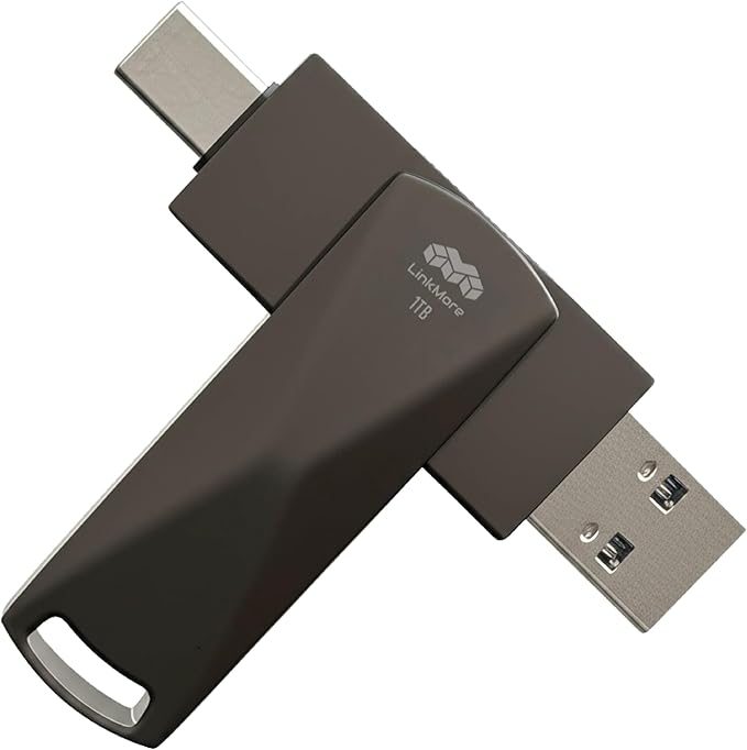 LinkMore NR P50 1TB External SSD – Type-C & USB-A Portable Drive, USB 3.2 5Gbps by LinkMore