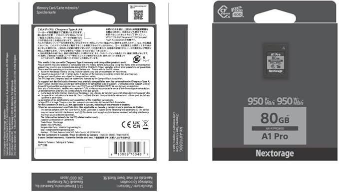Nextorage Japan CFexpress Type A Card NX-A1PRO 80GB VPG 400 Urtla Fast Read - Image 9