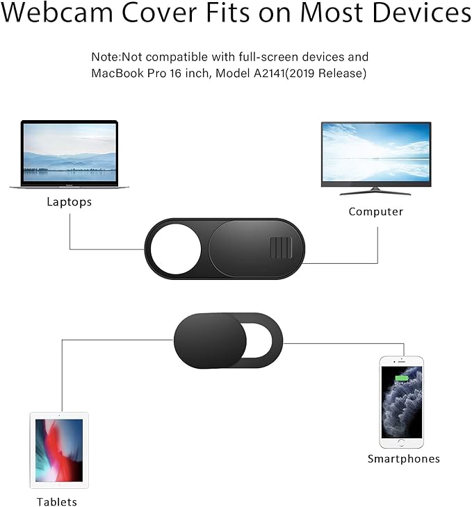 Laptop Camera Cover Slide, 12 Pack Webcam Cover, Phone Camera Cover, Ultra-Thin - Image 4